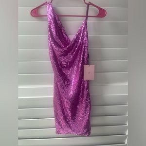HELLO MOLLY CITADEL SKIES DRESS PINK SEQUINS